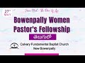 LIVE Women Pastor's Fellowship at CFBC | తెలుగులో | 27 May 2024 | #PastorChristina