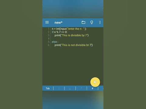 check the number is divisible by 7 or not #new #coding #programming # ...