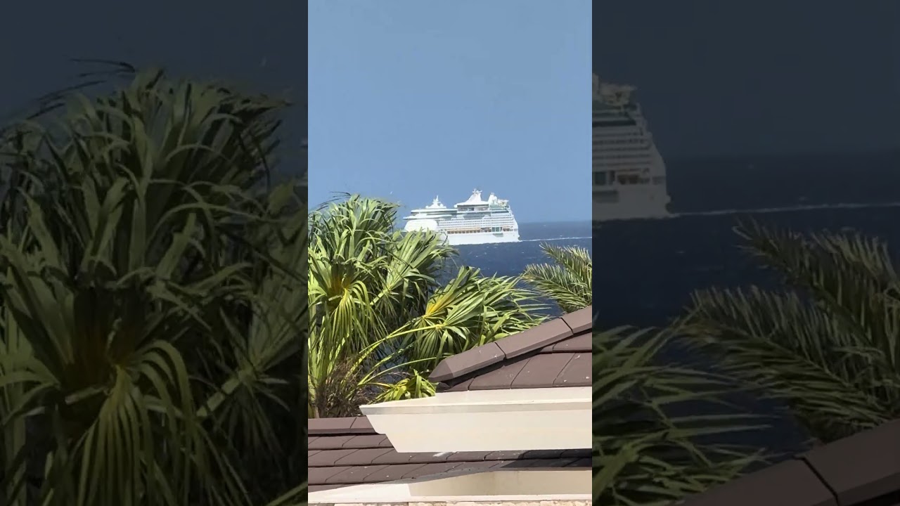 Cruise ship arriving in Curacao 🛳️ 🇨🇼 #curacao #islandlife #ship