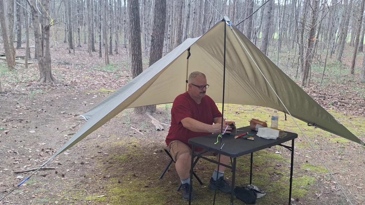 Tarp Shelter - A Single Pole Canopy, Light Weight and Compact, Keeping You and Your Gear Covered