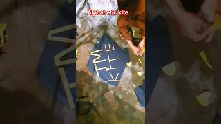 Alphabetic black paper kite #short video #