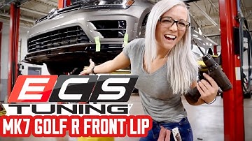 INSTALLING ECS TUNINGS NEW MK7 GOLF R FRONT LIP!