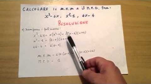 Minimo comune multiplo e massimo comune divisore tra polinomi