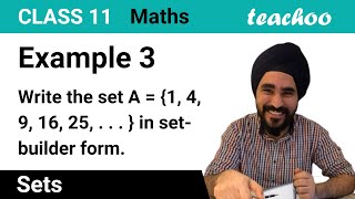 Example 3 - Write A = {1, 4, 9, 16, 25, ...} in set-builder - Teachoo