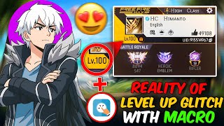 I Tried Macro LEVEL UP Glitch In Free Fire😲Touch Macro Reality🤬