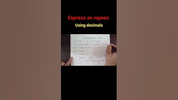 Convert paise into rupees | Using decimals | Must watch