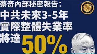 6.14 蔡奇內部秘密報告：中共未來3-5年實際整體失業率將達50%（有片）