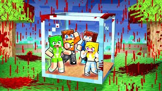 BLOOD RAIN vs GLASS BUNKER in Minecraft!