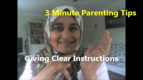 Parenting Tips: Giving Clear Instructions