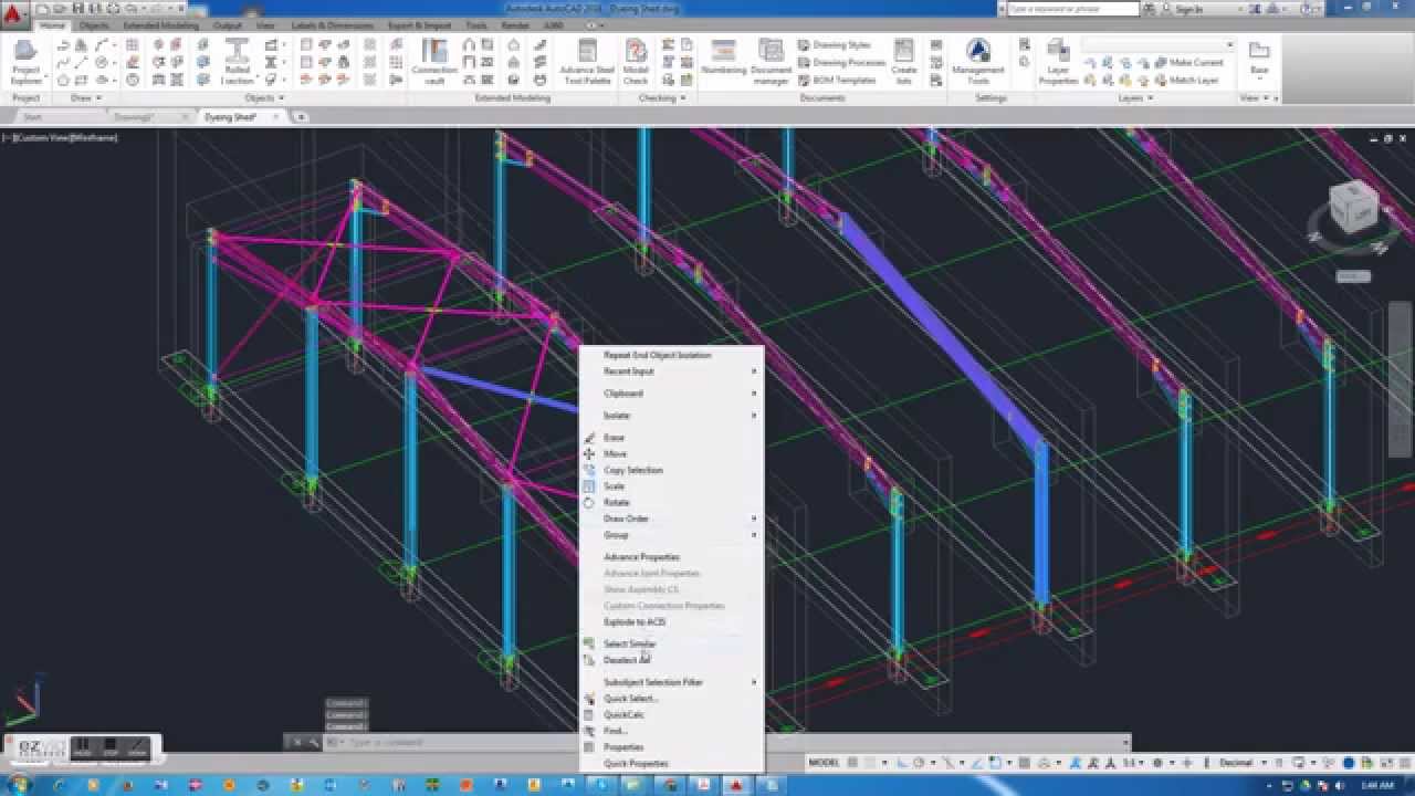 Creating Multiple Purlins in Autodesk Advance Steel