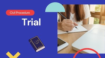 Trial--Civil Procedure--Bar Exam--Law School--Discovery--Judgment as a Matter of Law