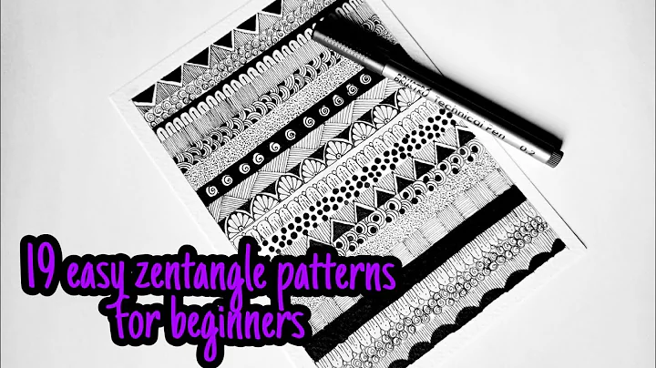 19 zentangle patterns/part 1 /speed up drawing,doodle art /Mandala pattern.