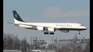 Samaritan's Purse DC-8-72 Takeoff, Go Around \& Landing