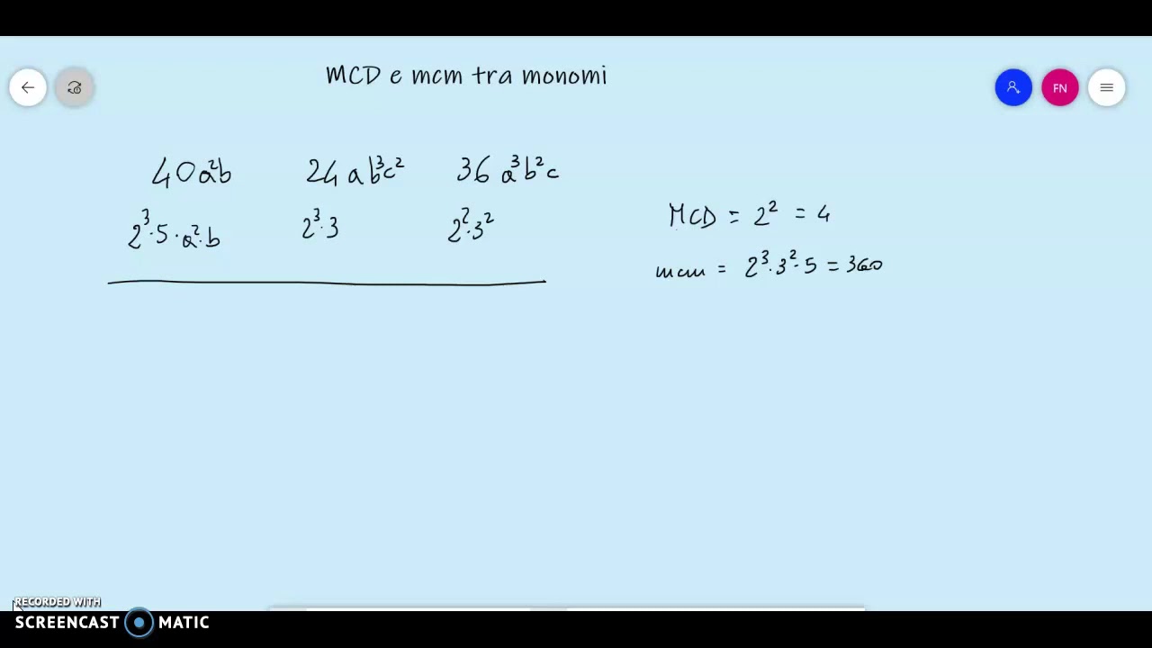 mcm tra 15 e 9