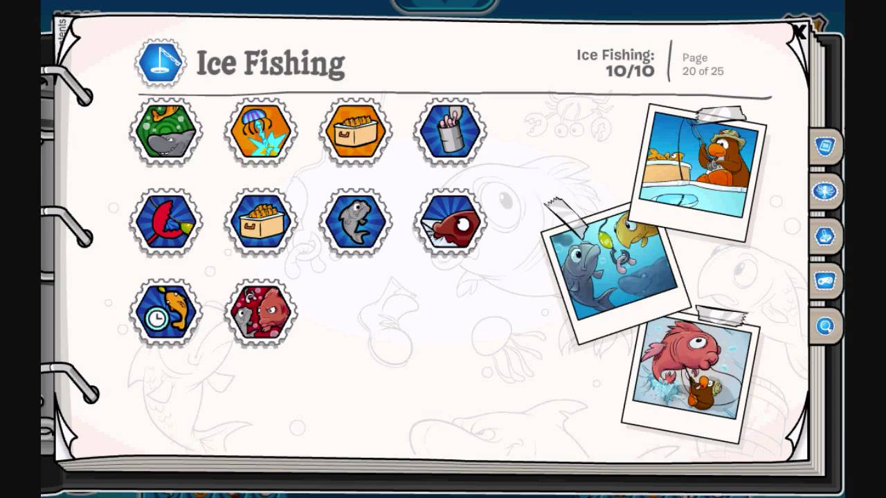 Club Penguin Stamps How To Earn All Ice Fishing Stamps!