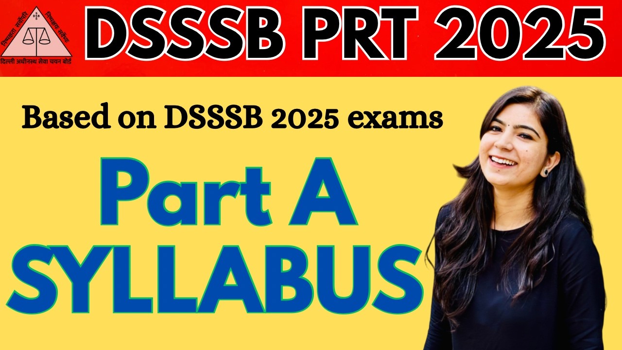 DSSSB PRT PART A Syllabus 2025