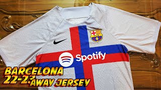 Barcelona 22-23 Third Jersey Review। Fan vs Player #soccerjersey #worldcup #footballjersey #barca