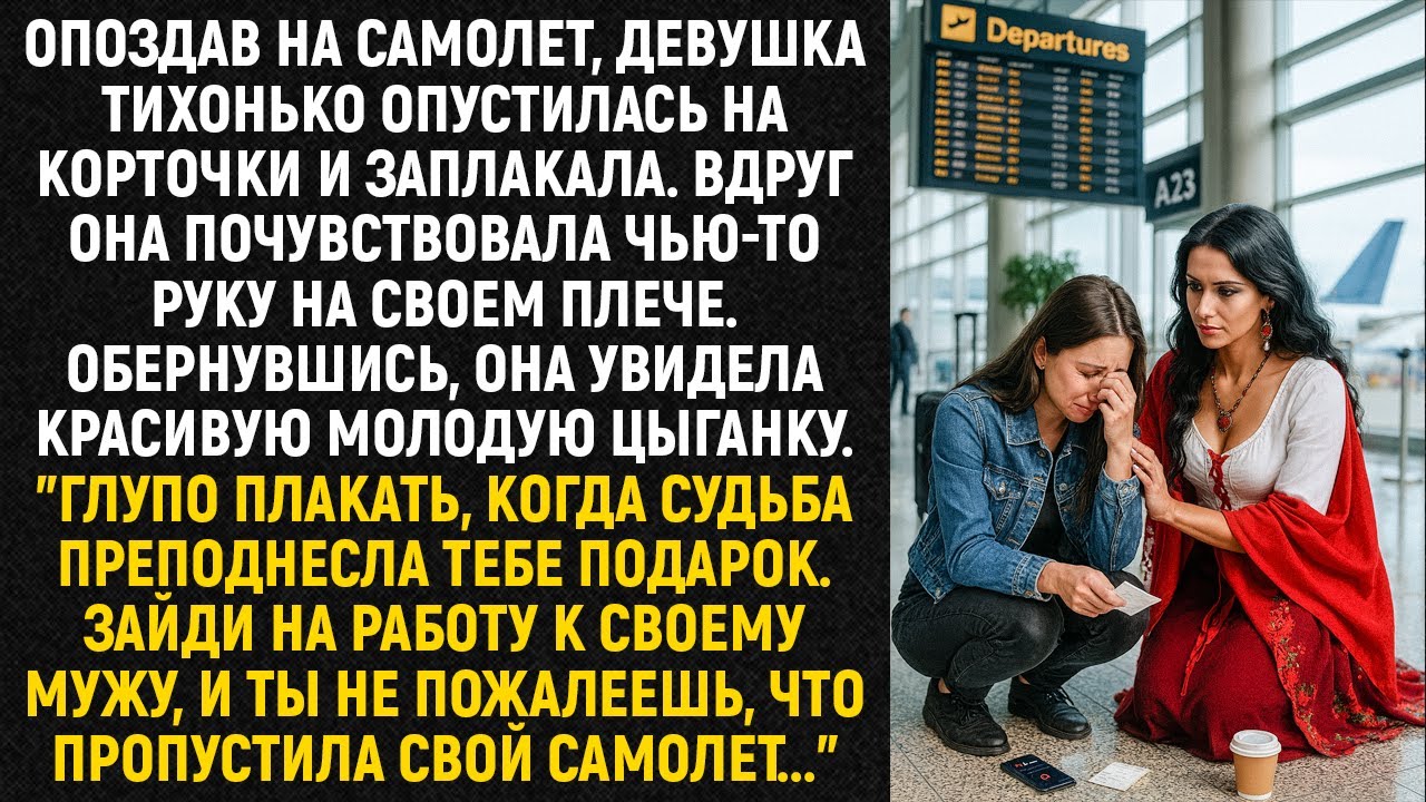 Опоздав на самолет, девушка тихонько опустилась на корточки и заплакала. Вдруг она почувствовала...