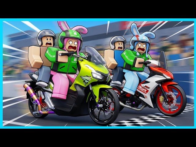 MIPAN & ZUZUZU Balapan Motor Drag Sambil Jadi Ojek Online! ROBLOX