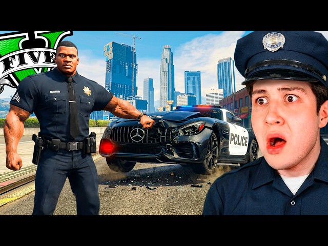 FRANKLIN se CONVIERTE en el POLICÍA más FUERTE de GTA 5... 💪👮‍♂️ (Mods)