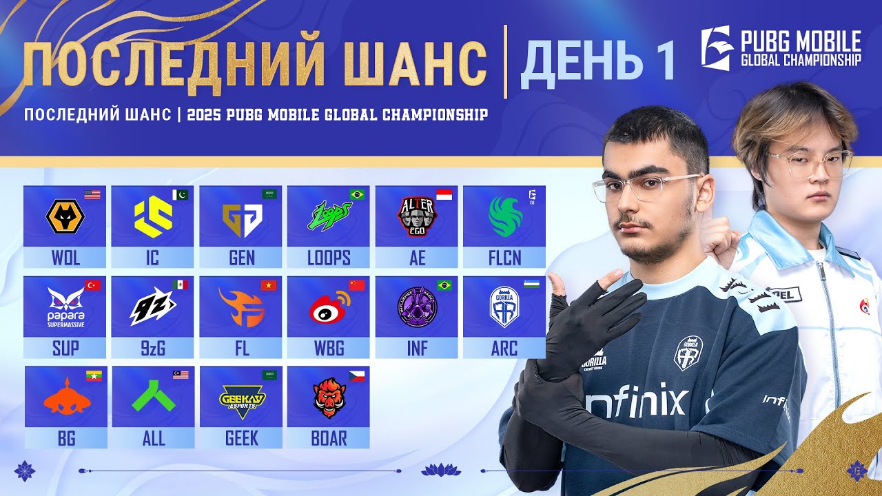 [RU] 2025 PMGC League | Ласт Шанс | День 1 | PUBG MOBILE Global Championship