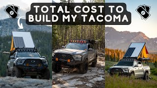 Total Cost to Overland Build My 3rd Gen Tacoma  It's A lot.