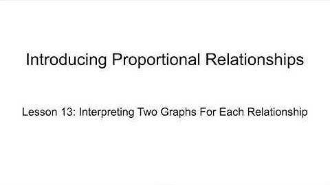 Grade 7 Unit 2 Lesson 13 Interpreting Two Graphs For Each Relationship