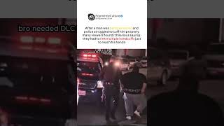 man getting arrested needed multiple cuffs linked together to reach his wrists #policefails