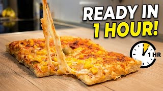 Crispy No-Knead Sheet Pan Pizza | Ready in 1 Hour!
