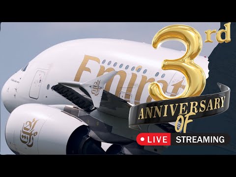 4K Manchester Airport Live 🔴 3 Years of livestreaming anniversary #planes #birthday