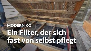 Alfreds Filter: Erst Bürsten, dann Papier und kein Skimmer | Modern Koi Blog #8255