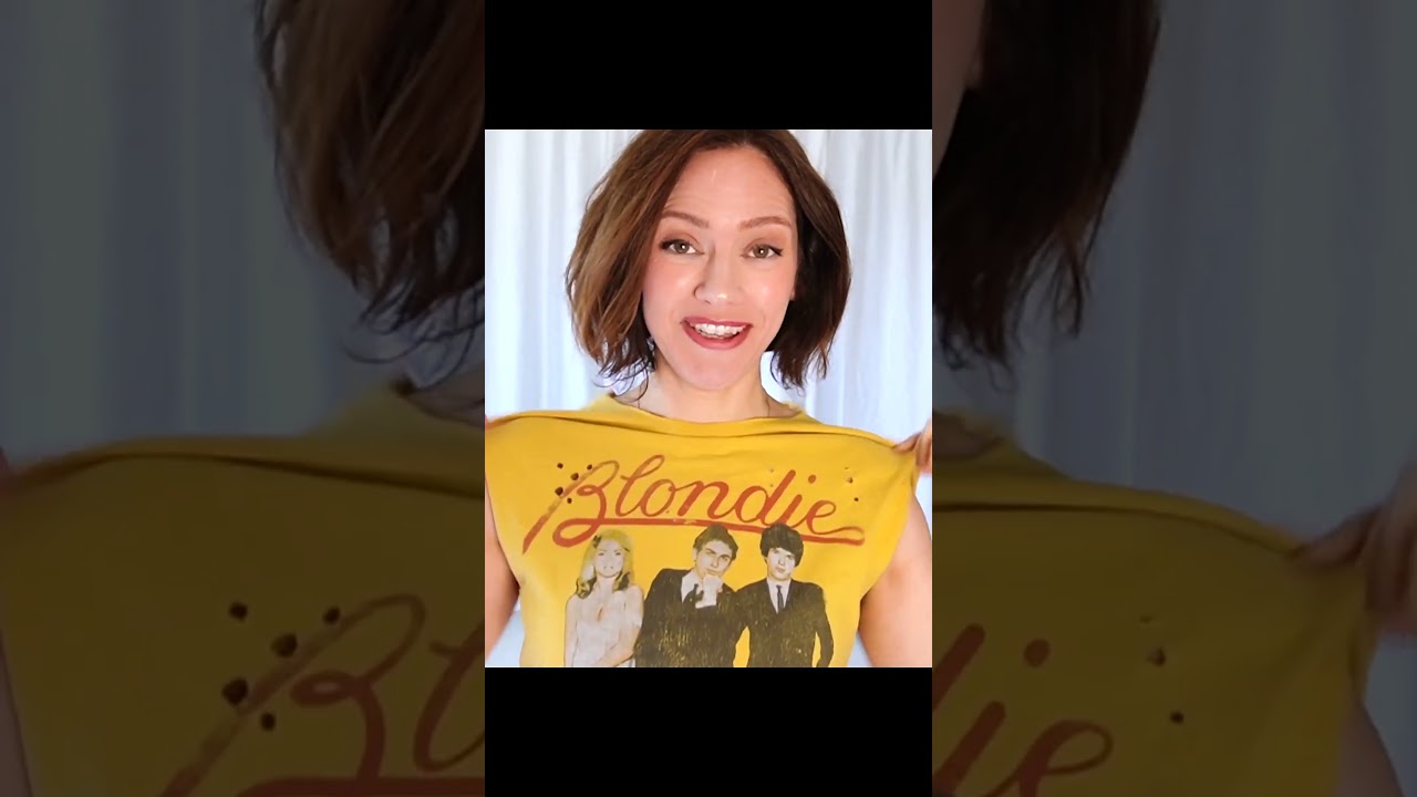 Cutting an old t-shirt into a cute tank top | Thrift Haul Try On