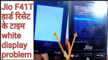 JIO F41T HARD RESET WHITE DISPLAY PROBLEM||जिओ फोन हार्ड रिसेट वाइट डिस्प्ले प्रॉब्लम