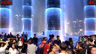 Captivating Giant Fountain Tower at SKP Chengdu: Real Footage of Massive Crowds!