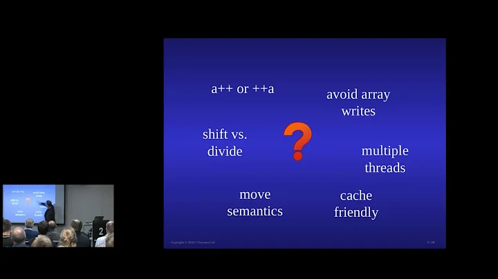 C++ Performance and Optimisation -  Hubert Matthews