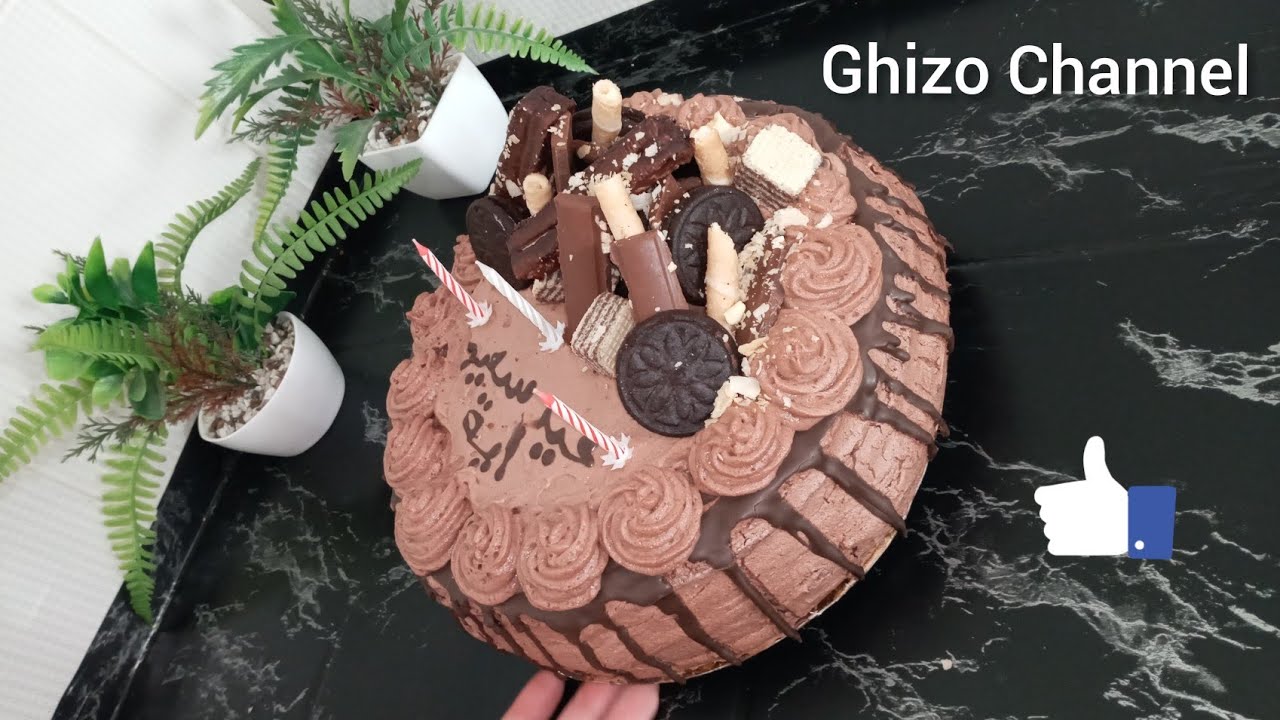 اول تجربة لاير كيك بطريقة سهلة للمبتدئين حظرتها لعيد ميلاد اختي بدون تعقيدات  layer cake