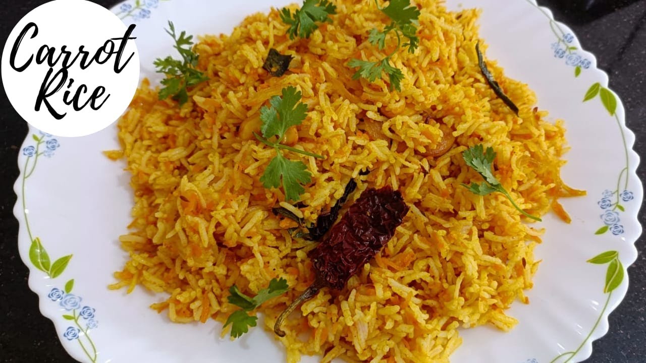 Carrot Rice Recipe Quick lunchbox recipes Easy lunch recipes YouTube