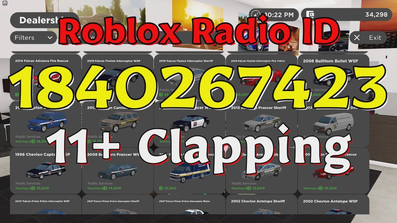 Clapping Roblox Radio Codes/IDs YouTube