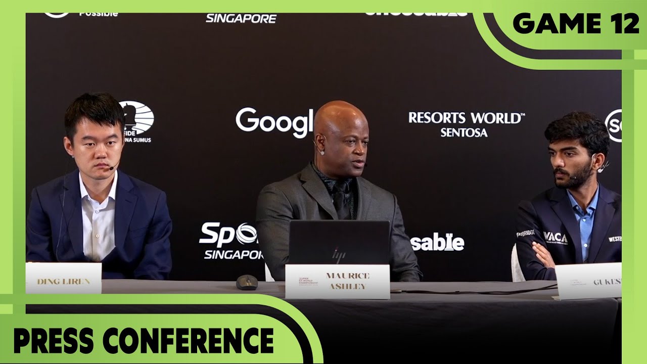 Game 12 | FULL PRESS CONFERENCE | Fide World Chess Championship 2024 ...