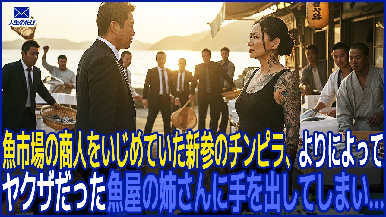 Outline Video 魚市場の商人をいじめていた新参のチンピラ、よりによってヤクザだった魚屋の姉さんに手を出してしまい…