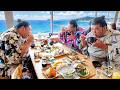 Sumo Wrestlers Hit the Beach & Fill Up on Seafood🌊🦐 Summer Vacation Vlog