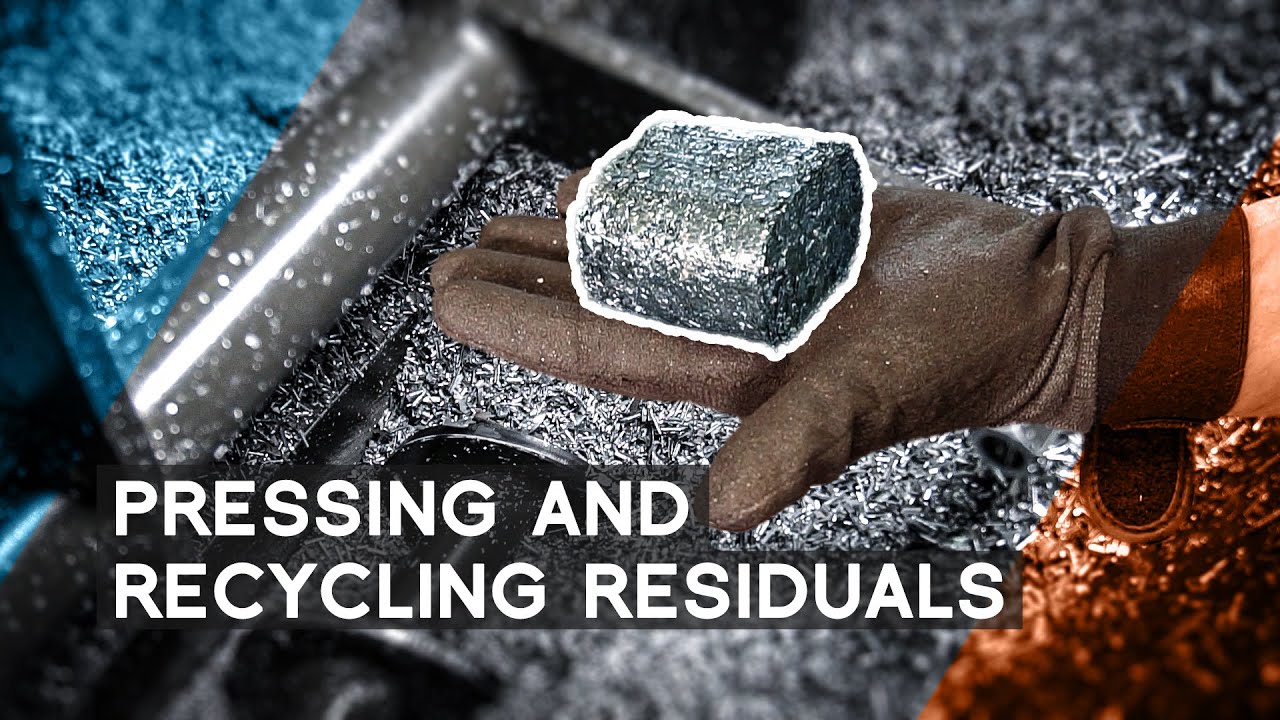 Optimization of the chip handling Briquetting metal chips and grinding