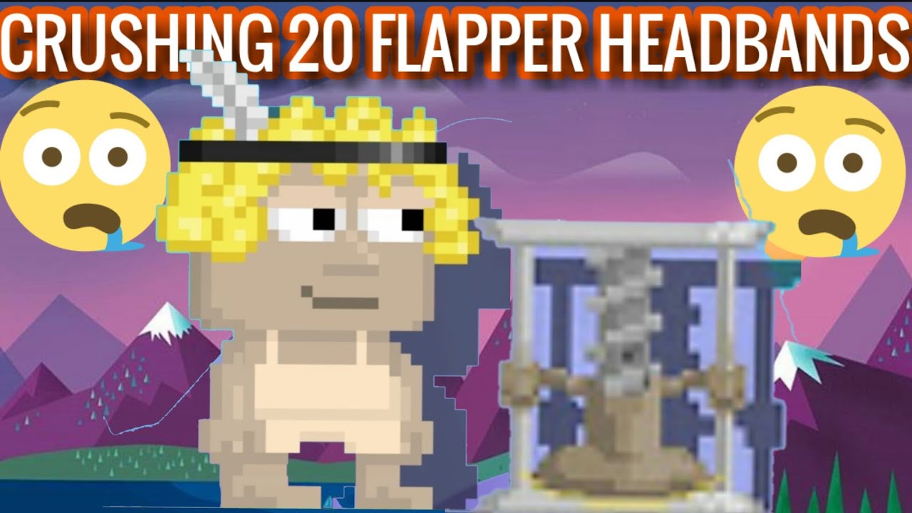 CRUSHING ITEMS 1 Flapper HeadBands Growtopia CHYBS YouTube