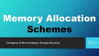 Memory Allocation Schemes | Memory Management | Urdu Hindi