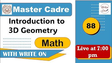 Math Master Cadre | Introduction to Three-dimensional Geometry | Ch - 14 | New Classes | Full Course