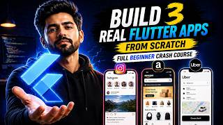 Build 3 REAL Flutter Apps from Scratch | Full Beginner Crash Course