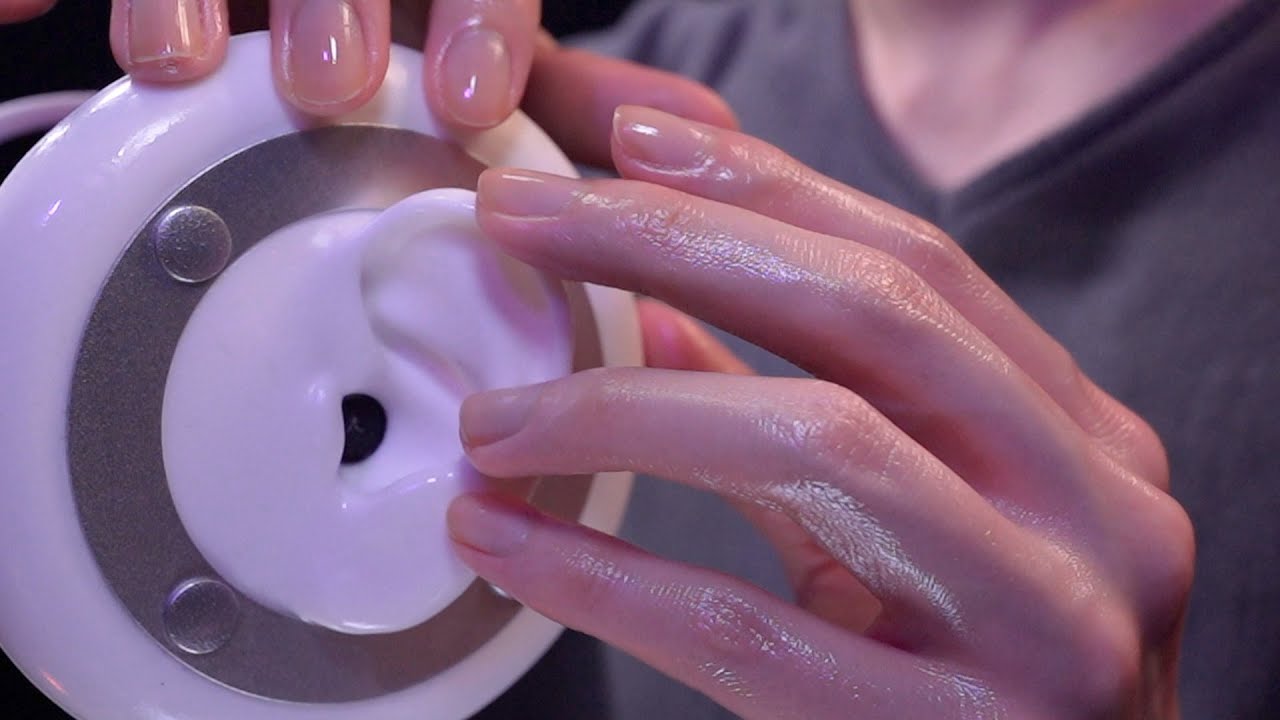 [ASMR]👂💦耳の溝から後ろまで念入りにオイルマッサージ - Relaxing Oil Ear Massage(No talking)