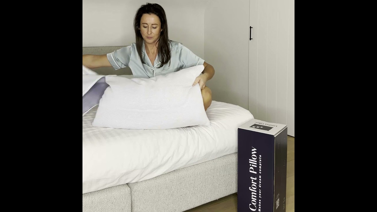 Geen nekklachten meer dankzij Comfort Pillow hoofdkussen. 