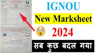 Big Change In Ignou Original Marksheet & Degree 2024 Ignou Latest Marksheet & Degree 2024