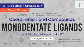 Monodentate Ligands | Coordination Compounds | JEE | NEET | Chemistry - TG Campus